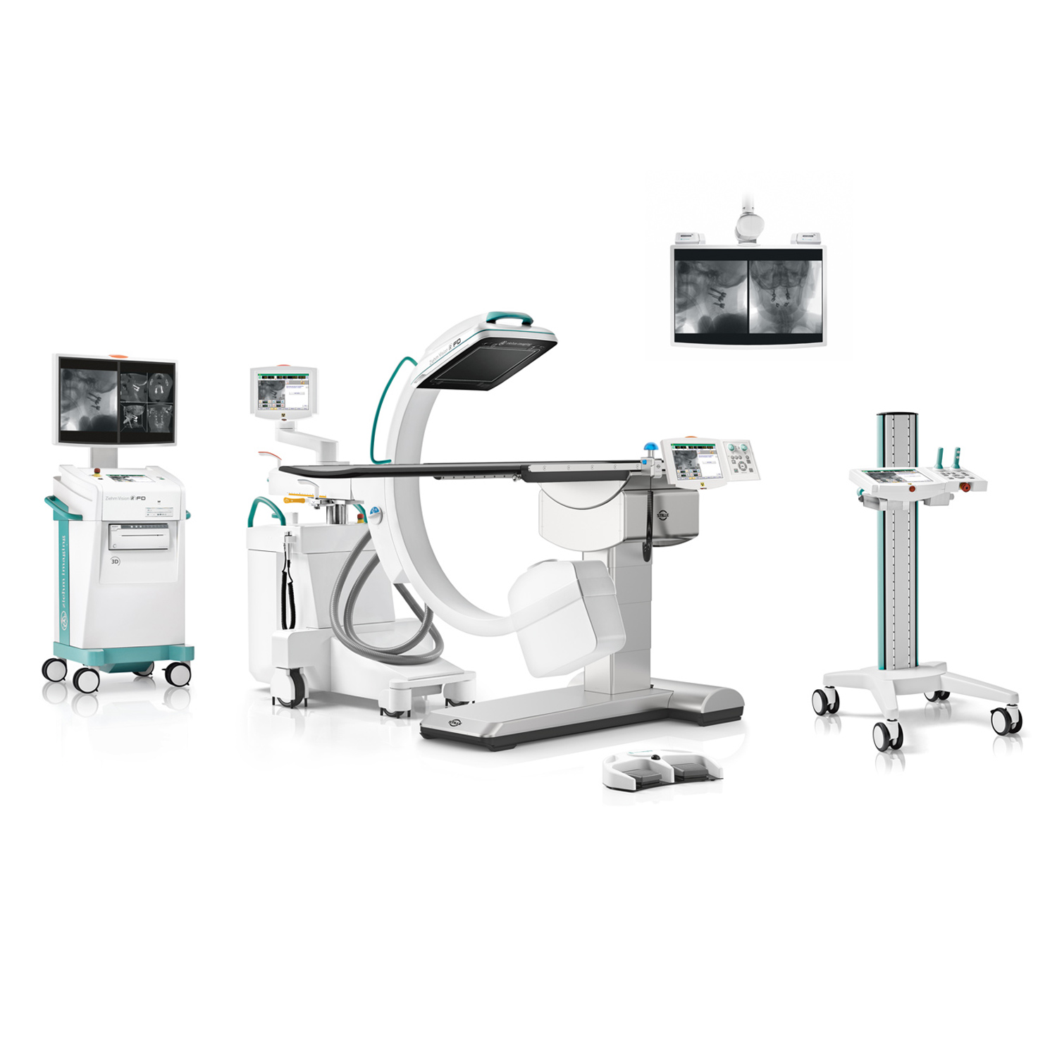 Ziehm Vision RFD 3D mobile C-arm with imaging table and control cart