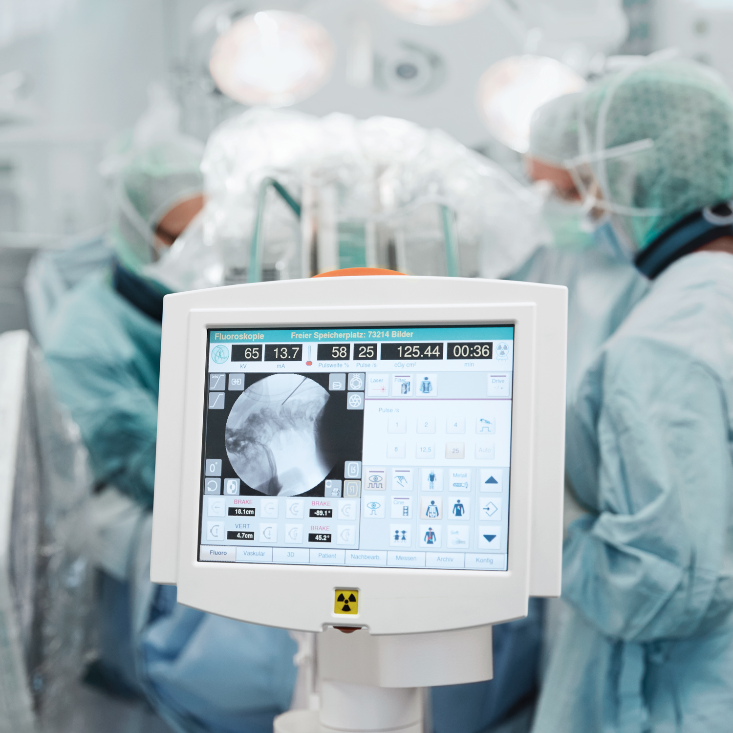 Touchscreen user interface during surgical procedure.